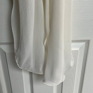 Thin cream color polyester scarf